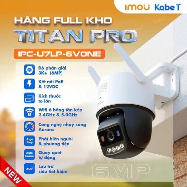 Camera wifi IMOU Titan Pro IPC-U7LP-6V0NE 6MP