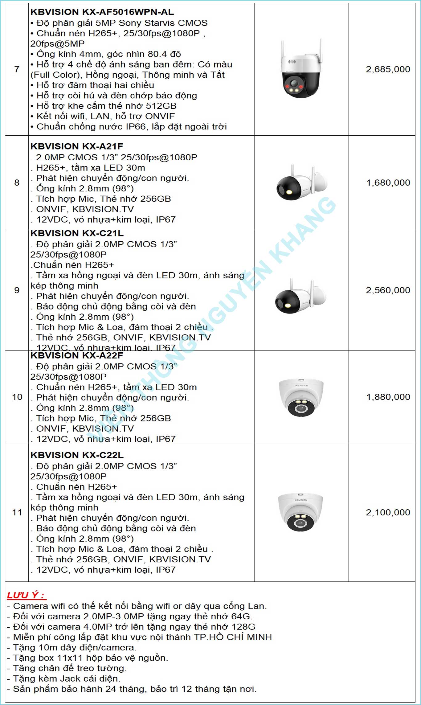 lắp đặt camera wifi kbvision
