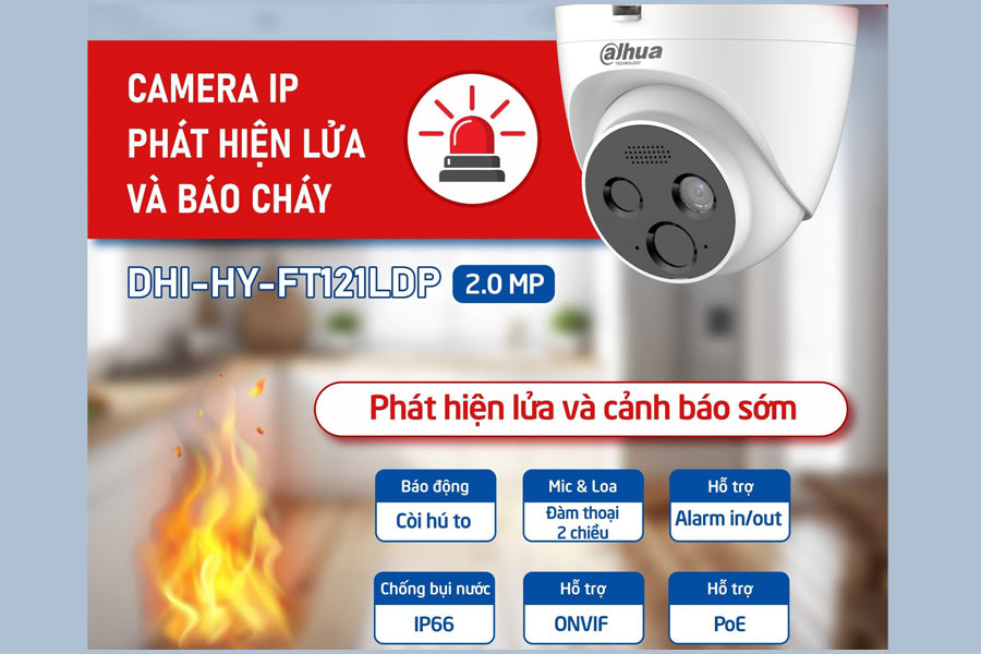 Camera IP Cảnh Báo Cháy DHI-HY-FT121LDP