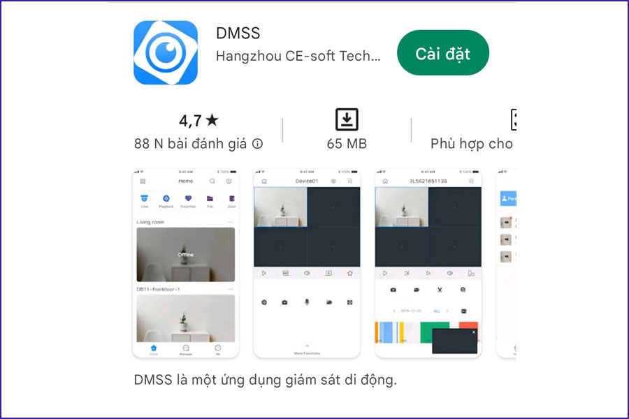 HƯỚNG DẪN CÀI ĐẶT VÀ SỬ DỤNG CÁC TÍNH NĂNG CỦA PHẦN MỀM DMSS TRÊN ĐIỆN THOẠI