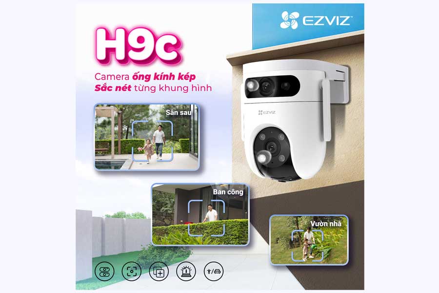Camera wifi EZVIZ H9C 6M(3MP + 3MP)
