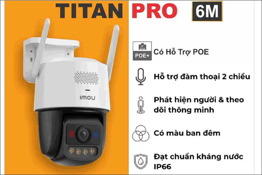 Camera wifi IMOU Titan Pro IPC-U7LP-6V0NE 6MP