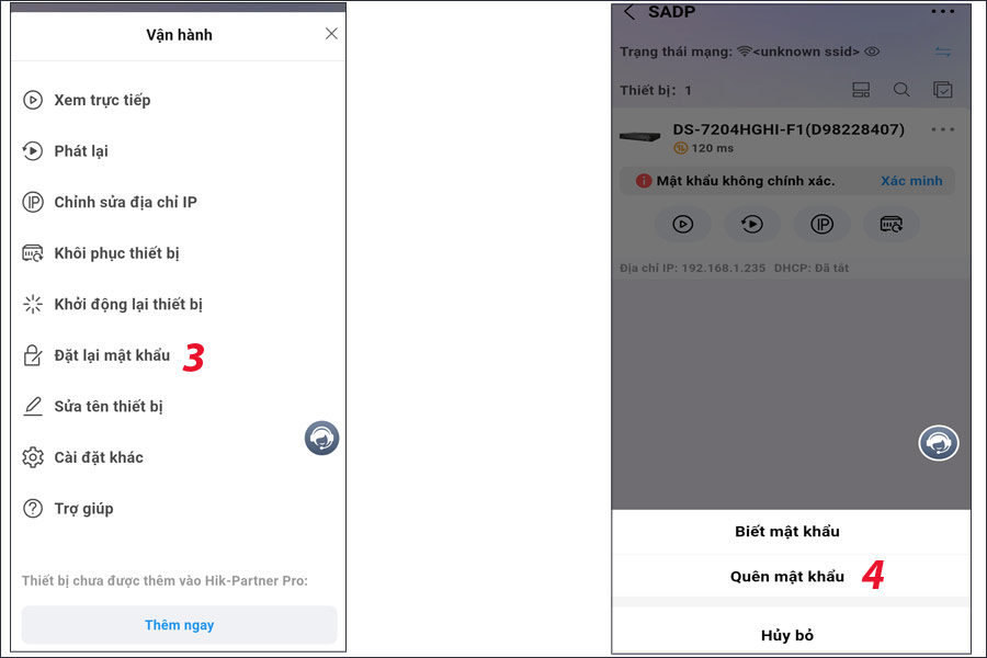khôi phục mật khẩu hikvision